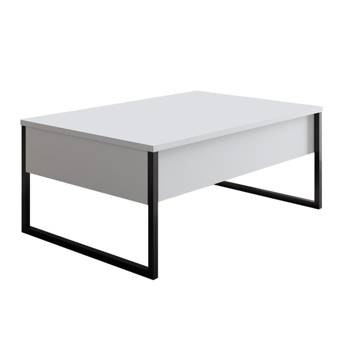 Hanah Home Luxe Mesa de Centro Blanco y Negro